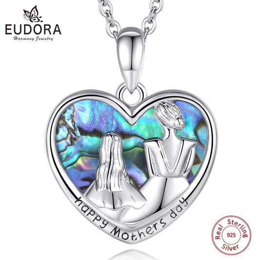 Eudora Real 925 Sterling Silver Necklaces for mom from daughter